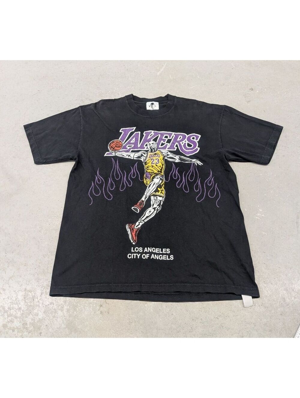 Warren Lotas Lebron James Lakers Reaper Black T-shirt